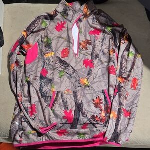 Ariat Tek Pink and Tan Camo Pullover